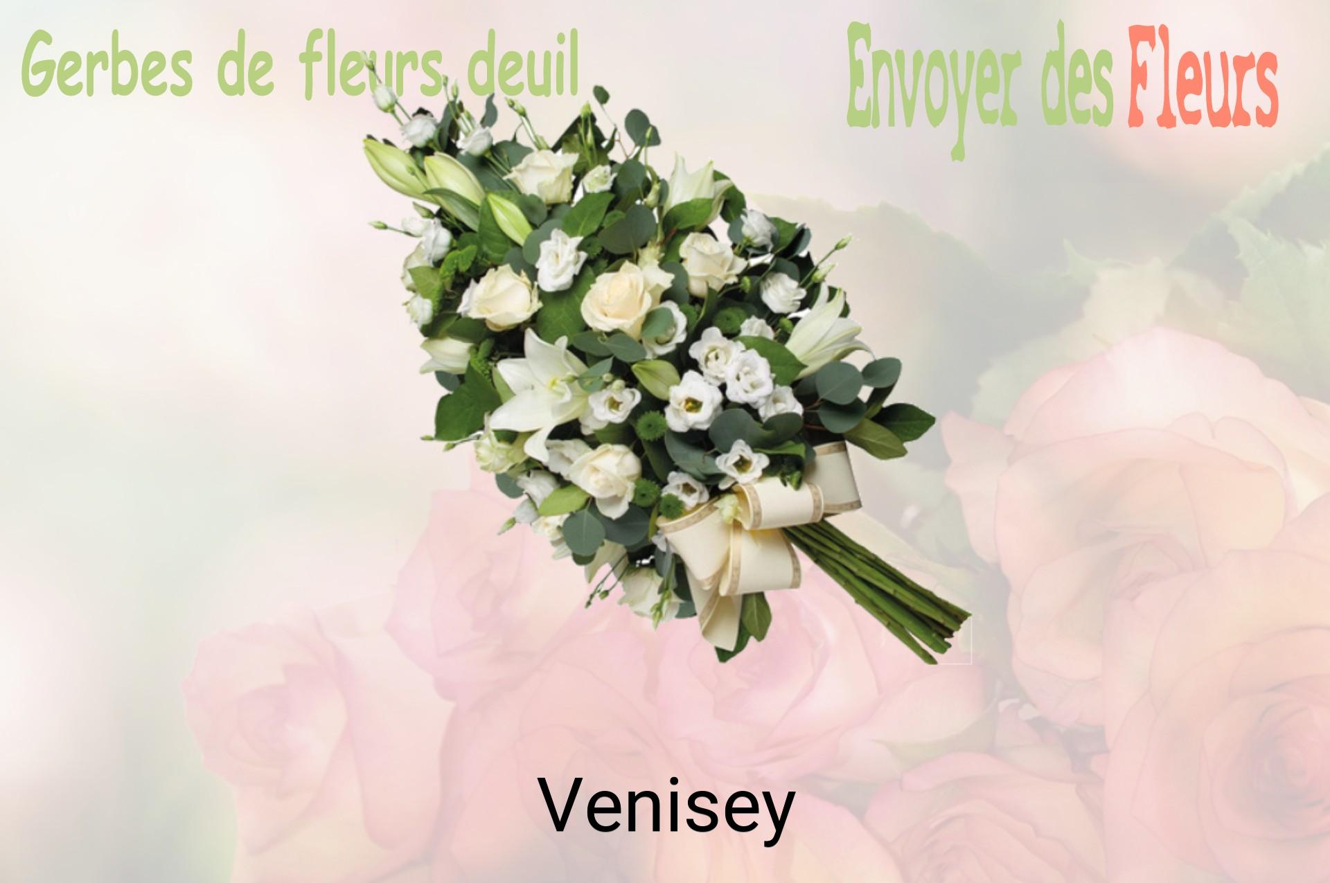 Gerbe de fleurs de deuil livrée à Venisey